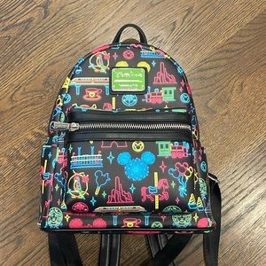 LOUNGEFLY DISNEY PARKS NEON BACKPACK